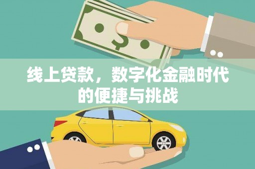 南涧线上贷款，数字化金融时代的便捷与挑战