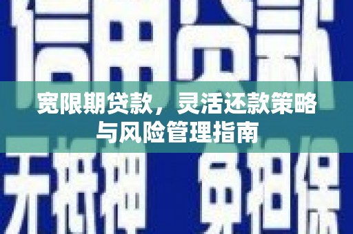 南涧宽限期贷款，灵活还款策略与风险管理指南