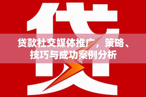南涧贷款社交媒体推广，策略、技巧与成功案例分析