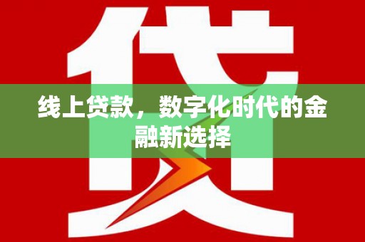 南涧线上贷款，数字化时代的金融新选择