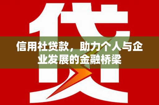 南涧信用社贷款，助力个人与企业发展的金融桥梁