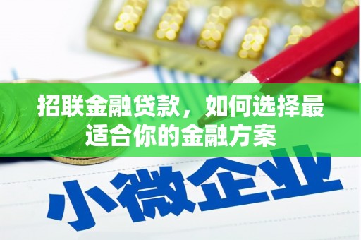 南涧招联金融贷款，如何选择最适合你的金融方案