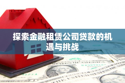 南涧探索金融租赁公司贷款的机遇与挑战