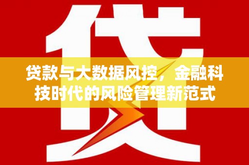 南涧贷款与大数据风控，金融科技时代的风险管理新范式