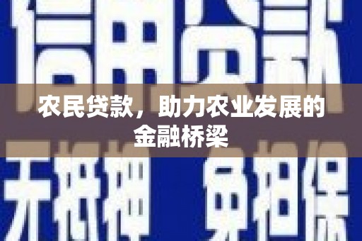 南涧农民贷款，助力农业发展的金融桥梁