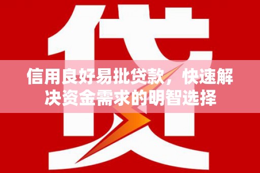 南涧信用良好易批贷款，快速解决资金需求的明智选择