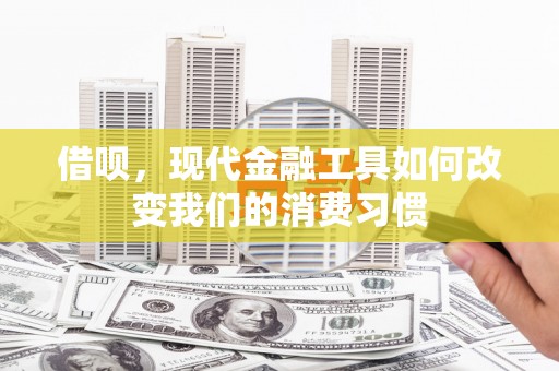 南涧借呗，现代金融工具如何改变我们的消费习惯