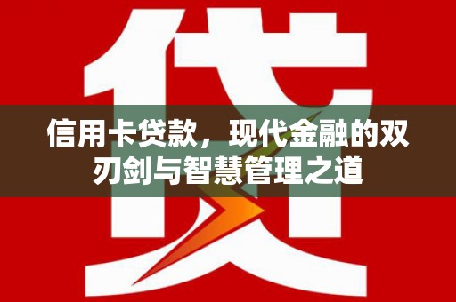 南涧信用卡贷款，现代金融的双刃剑与智慧管理之道