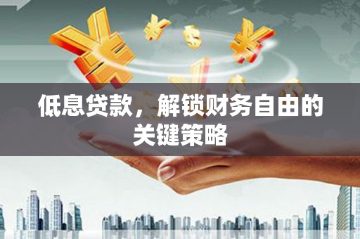 南涧低息贷款，解锁财务自由的关键策略