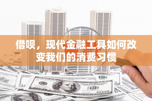 南涧借呗，现代金融工具如何改变我们的消费习惯