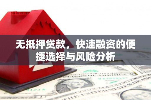 南涧无抵押贷款，快速融资的便捷选择与风险分析
