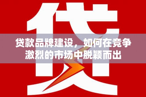 南涧贷款品牌建设，如何在竞争激烈的市场中脱颖而出