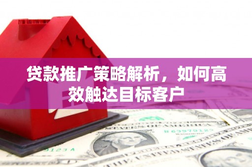 南涧贷款推广策略解析，如何高效触达目标客户