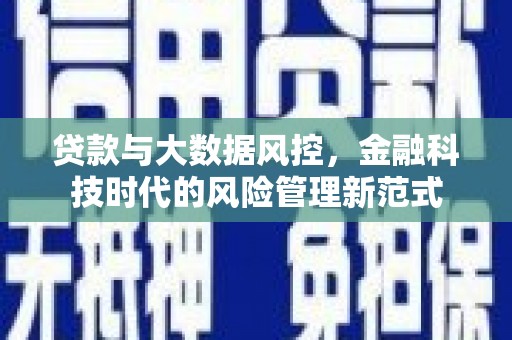 南涧贷款与大数据风控，金融科技时代的风险管理新范式