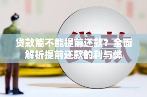 南涧贷款能不能提前还款？全面解析提前还款的利与弊