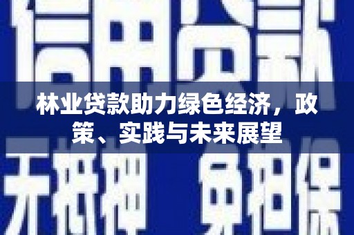 南涧林业贷款助力绿色经济，政策、实践与未来展望
