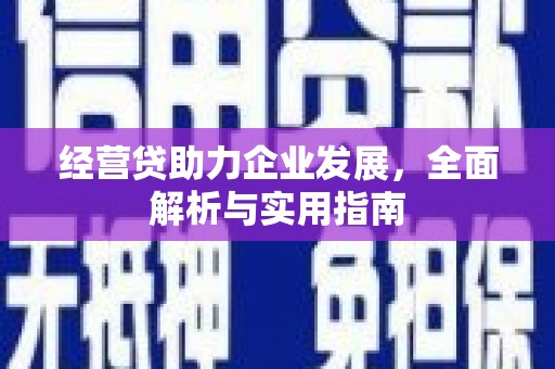 南涧经营贷助力企业发展，全面解析与实用指南