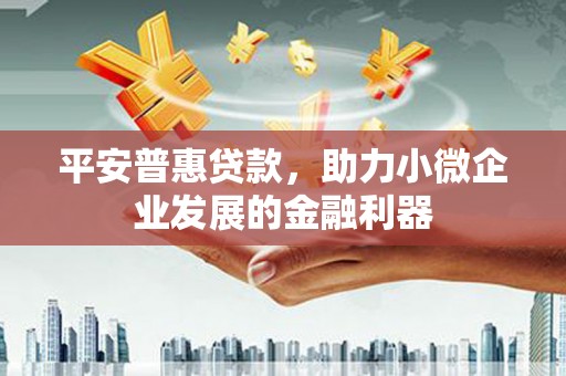 南涧平安普惠贷款，助力小微企业发展的金融利器