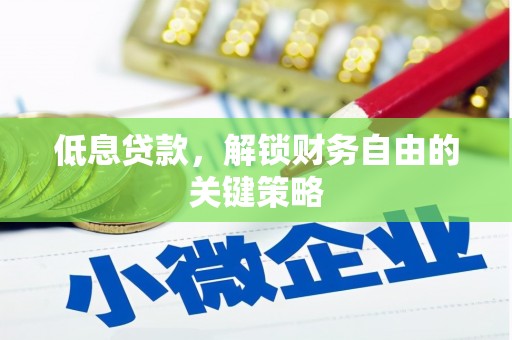 南涧低息贷款，解锁财务自由的关键策略