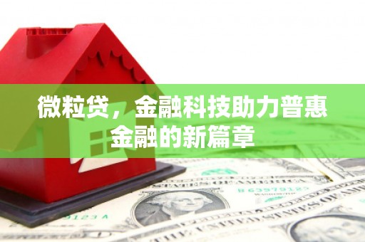 南涧微粒贷，金融科技助力普惠金融的新篇章