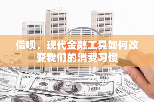 南涧借呗，现代金融工具如何改变我们的消费习惯