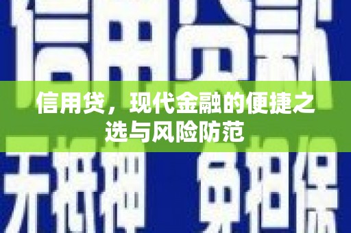 南涧信用贷，现代金融的便捷之选与风险防范