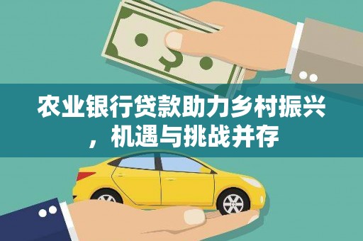南涧农业银行贷款助力乡村振兴，机遇与挑战并存