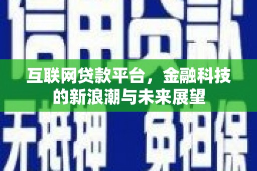 南涧互联网贷款平台，金融科技的新浪潮与未来展望