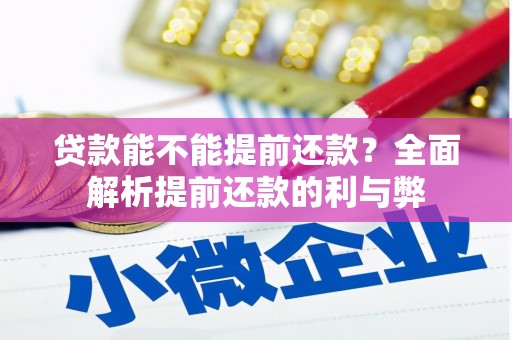 南涧贷款能不能提前还款？全面解析提前还款的利与弊